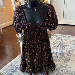 Miami Black Floral Mini Dress